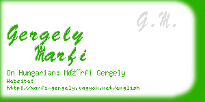 gergely marfi business card